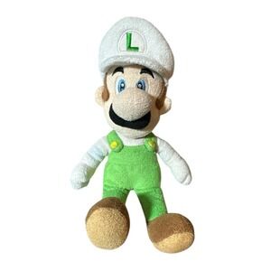 Super Mario Bros Little Buddy Fire Luigi Plush 2012 Nintendo 9" Green‎ Overalls